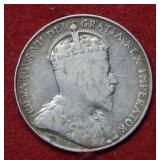 1910 Canada Silver Half Dollar