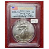 2012 (W) Silver Eagle 1oz PCGS MS70