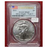2021 Silver Eagle Type I PCGS MS69