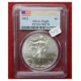 2012 Silver Eagle 1oz PCGS MS70