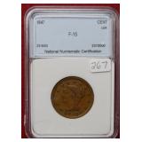 1847 Large Cent ***