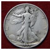 1928 S Walking Liberty Silver Half