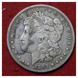 1893 O Morgan Silver Dollar