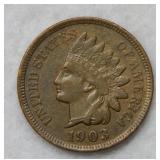 1903 Indian Head Cent - red & brown