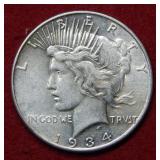 1934 Peace Silver Dollar