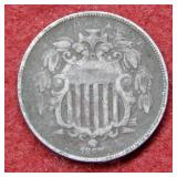 1867 Shield Nickel - with rays