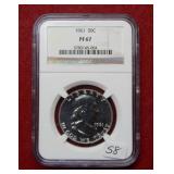 1961 Franklin Silver Half NGC PF67