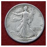 1917 S Walking Liberty Silver Half