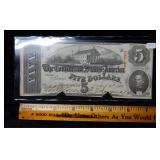 1863 $5 CSA Note T-60