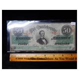 1863 $50 CSA Note T-57