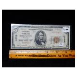 1929 $5 National Currency Charter Bank #11783