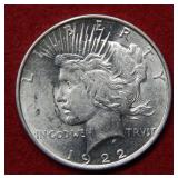 1922 D Peace Silver Dollar
