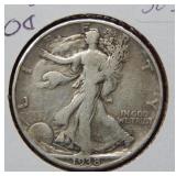 1938 D Walking Liberty Silver Half