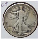1918 S Walking Liberty Silver Half