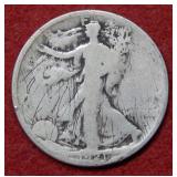1921 Walking Liberty Silver Half - scratches