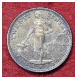 1944 Philippines Twenty Centavos Silver Coin