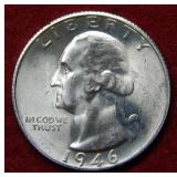 1946 S Washington Silver Quarter