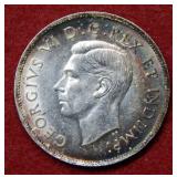 1939 Canada Silver Half Dollar Coin