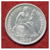 1886 Seated Liberty Silver Dime