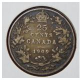 1909 Canada Silver Quarter