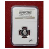 1861 Confederate Cent Restrike Platinum NGC GEM PF