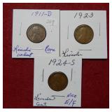 1911 D -1923-1924 S Lincoln Wheat Cents