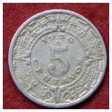 1936 Mexico 5 Centavos