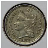 1881 Three Cent Nickel