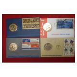 1972-73-74-75 Bicentennial 1st Day Covers w/ Medal