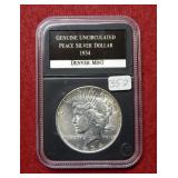 1934 D Peace Silver Dollar ***