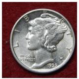 1939 D Mercury Silver Dime