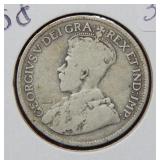 1921 Canada Silver Quarter