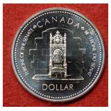 1977 Canada Throne of the Senate Silver Dollar