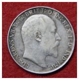 1906 Great Britain Silver 1 Florin 2 Shilling Coin