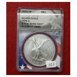 2021 W Silver Eagle 1oz ANACS SP70 Type II