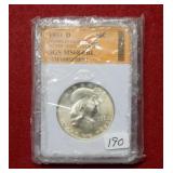 1953 D Silver Franklin Half ***