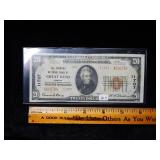 1929 $20 National Currency Charter Bank #11707