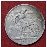 1900 Great Britain Silver 1 Pound Queen Victoria