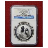 2013P Australia Silver Kookaburra Bullion NGC MS70