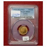 1923/40(1963) Turkey Gold Coin PCGS MS64