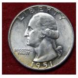 1951 Washington Silver Quarter