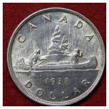1938 Canada Silver Dollar