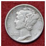 1927 D Mercury Silver Dime