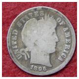 1896 O Barber Silver Dime