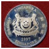 1997 Singapore $1 Silver Commemorative Coin PF