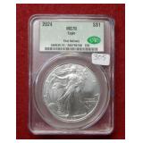 2024 Silver Eagle 1oz CAC MS70