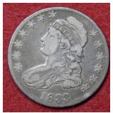 1833 Bust Silver Half Dollar