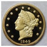 1oz .999 Silver Gold Plated Replica $20