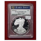 2018 W Silver Eagle 1oz PCGS PR70 DCAM