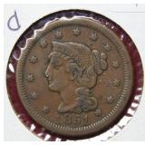 1851 Large Cent